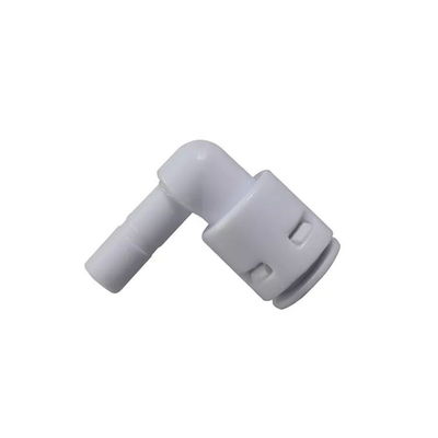 Accesorios de filtro de agua de codo de plástico Conector rápido de tubería L Tubo de rosca de 1/4 