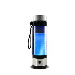 Botella de hidrógeno de vidrio Ionizador 350ml Iones negativos portátiles de alta concentración