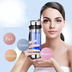 Botella de agua del hidrógeno del fabricante del ionizador H2 Rich Cup Filter Glass Health del generador portátil
