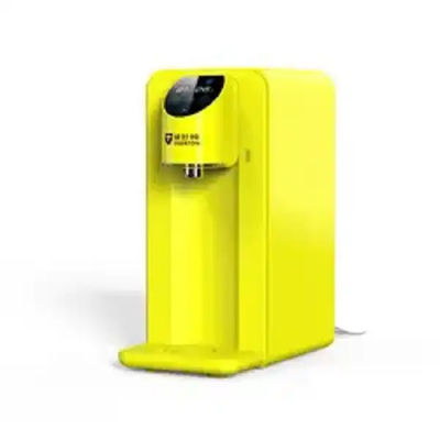 Diseño ODM Dispensador de agua caliente instantánea amarillo 75G con cartuchos de filtro y suministro de agua de 3,6-58 psi