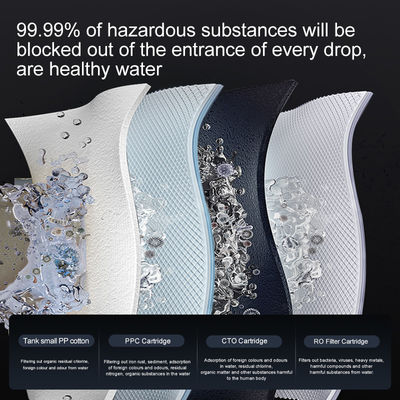 Dispensador de agua RO inteligente 75G T1HG con rango de presión hidráulica de 0,1-0,4 Mpa y concentración de hidrógeno de 2000-2500 ppb